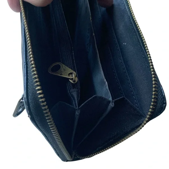 MONTANA WEST Southwestern Floral Turquoise Brown Black 3D Floral Flowers Wallet - Picture 14 of 16